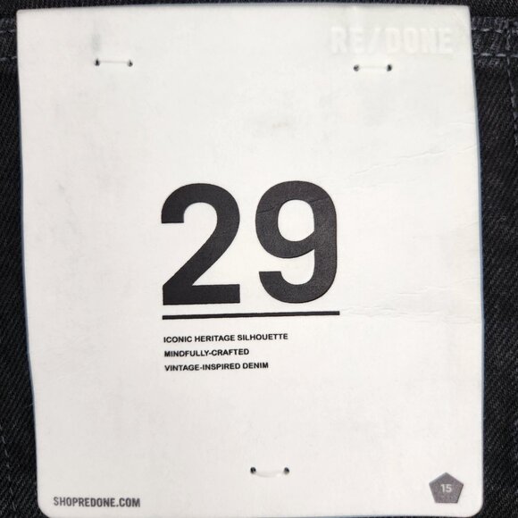 Re/Done Womens Originals 70s Low Rise Bell Bottom Jeans Size 29 Black New - Picture 9 of 14